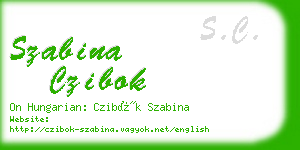 szabina czibok business card